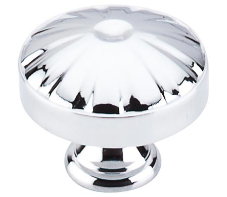 Top Knobs Cabinet Hardware Hudson Collection Round Knob 1 1-4" - Polished Chrome - cabinetknobsonline