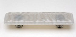 Sietto Glass Cabinet Pull Glacier Blue Grey - cabinetknobsonline