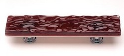 Sietto Glass Cabinet  Pull Glacier  Garnet Red - cabinetknobsonline