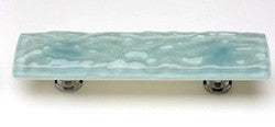 Sietto Glass Cabinet Pull Glacier  Light Aqua - cabinetknobsonline