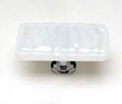 Sietto Glass Rectangular Cabinet Knobs Glacier White - cabinetknobsonline