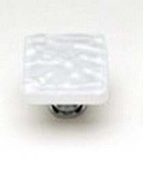 Sietto Glass Cabinet Pull Glacier  White - cabinetknobsonline