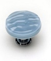 Sietto Decorative Glass Cabinet Knobs- Powder Blue - cabinetknobsonline