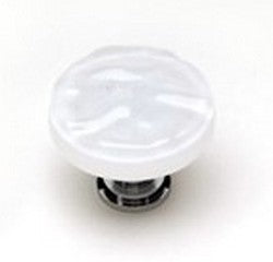 Sietto Decorative Glass Cabinet Knobs- White - cabinetknobsonline