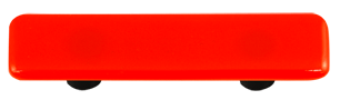 Hot Knobs Glass Cabinet Pull Transparent Orange Solid Collection - cabinetknobsonline