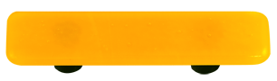 Hot Knobs Glass Cabinet Pull Sunflower Yellow Solid Collection - cabinetknobsonline