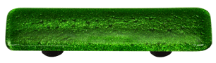 Hot Knobs Glass Cabinet Pull Light Metallic Green Solid Collection - cabinetknobsonline
