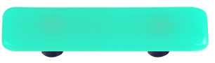 Hot Knobs Glass Cabinet Pull Light Aqua Blue Solid Collection - cabinetknobsonline