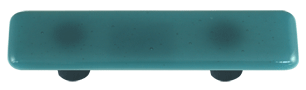Hot Knobs Glass Cabinet Pull Steel Blue Solid Collection - cabinetknobsonline