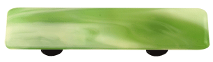 Hot Knobs Swirl Glass Cabinet Pull Light Green Swirl Collection - cabinetknobsonline