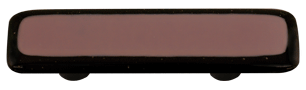 Hot Knobs Glass Cabinet Pull Black with Border Dusty Lilac - cabinetknobsonline