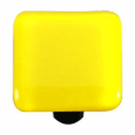 Hot Knobs Glass Cabinet Knob Canary Yellow Solid Collection - cabinetknobsonline