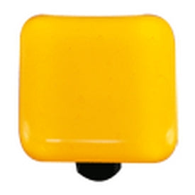 Hot Knobs, Glass Cabinet Knob, Yellow - cabinetknobsonline