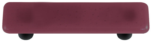 Hot Knobs Glass Cabinet Pull Light Plum Solid Collection - cabinetknobsonline