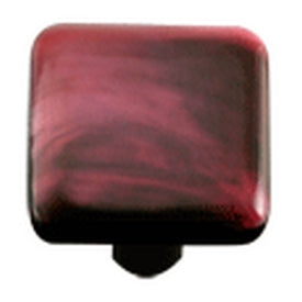 Hot Knobs, Glass Cabinet Knob, Dark Cranberry Swirl - cabinetknobsonline