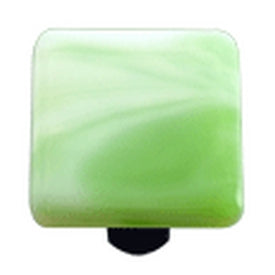 Hot Knobs, Glass Cabinet Knob, Light Green Swirl - cabinetknobsonline