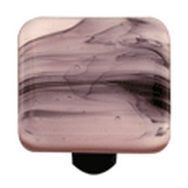Hot Knob Glass Cabinet Knob Black Swirl Petal Pink - cabinetknobsonline
