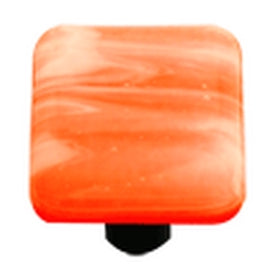 Hot Knobs Glass Cabinet Knob White Swirl Opal Orange - cabinetknobsonline