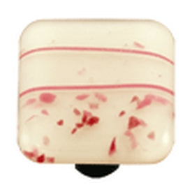 Hot Knobs Glass Cabinet Knob Mardi Gras Collection Pink MG White - cabinetknobsonline