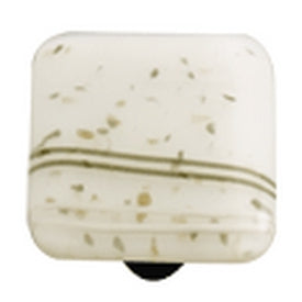 Hot Knobs Glass Cabinet Knob Mardi Gras Collection Vanilla MG White - cabinetknobsonline