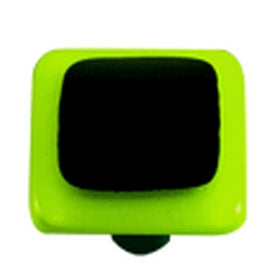 Hot Knobs Glass Cabinet Knob Spring Green Border Collection Black - cabinetknobsonline