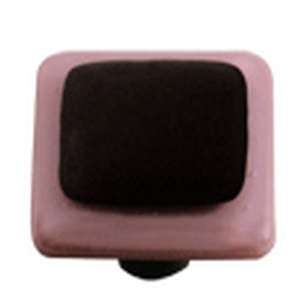 Hot Knobs Glass Cabinet Pull Dusty Lilac Border Collection Black - cabinetknobsonline