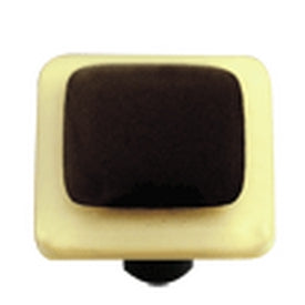 Hot Knobs Glass Cabinet Knob French Vanilla Border Collection Black - cabinetknobsonline