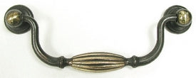 Top Knobs Cabinet Hardware   Tuscany Small Drop Pull 5 1-16" (c-c) - Dark Antique Brass - cabinetknobsonline