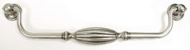Top Knobs Cabinet Hardware Tuscany Large Drop Pull 8 13-16" (c-c) - Pewter Antique - cabinetknobsonline