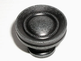 Top Knobs Cabinet Hardware Somerset II Collection Button Faced Knob 1 1-4" - Black Iron - cabinetknobsonline