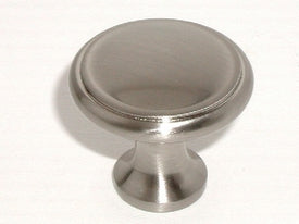 Top Knobs Cabinet Hardware Nouveau Collection Ringed Knob 1 1-8" - Brushed Satin Nickel - cabinetknobsonline