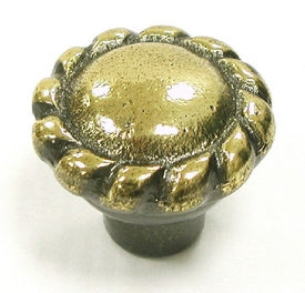 Top Knobs Cabinet Hardware Chateau II Collection Twist Knob 1 3-8" - Dark Antique Brass - cabinetknobsonline