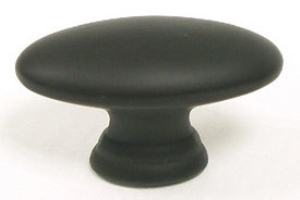 Top Knobs Cabinet Hardware Nouveau Collection Oval Knob 1 1-2" - Flat Black - cabinetknobsonline