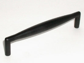 Top Knobs Cabinet Hardware Nouveau II Collection Flute Pull 5 1-16" (c-c) - Flat Black - cabinetknobsonline