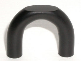 Top Knobs Cabinet Hardware Nouveau II Collection Curved Pull 1 1-4" (c-c) - Flat Black - cabinetknobsonline