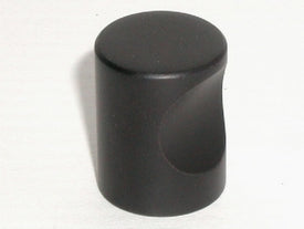 Top Knobs Cabinet Hardware Nouveau II Collection Indent Knob 3-4" - Flat Black - cabinetknobsonline