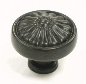 Top Knobs Cabinet Hardware Normandy Collection Flower Knob 1 1-4" - Patina Black - cabinetknobsonline