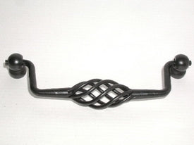 Top Knobs Cabinet Hardware Normandy Collection Twisted Wire Drop Pull 5 1-16" (c-c) - Patina Black - cabinetknobsonline