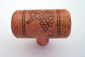 Vine Designs Cherry Stem, matching cork cabinet Knob - cabinetknobsonline