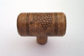 Vine Designs Espresso Stem, matching cork cabinet Knobvbo9 - cabinetknobsonline