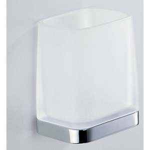Colombo Design Time Collection Wall Mounted Glass Holder - Chrome - cabinetknobsonline