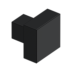 DELTANA HARDWARE MODERN SQUARE KNOB, 1-1/4" x 1-1/4", SOLID BRASS