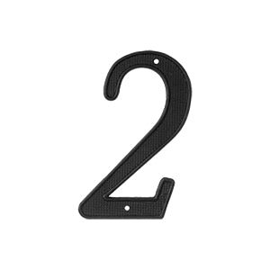 Deltana Architectural Hardware Home Accessories 4" Numbers Zinc Die-Cast, Black each