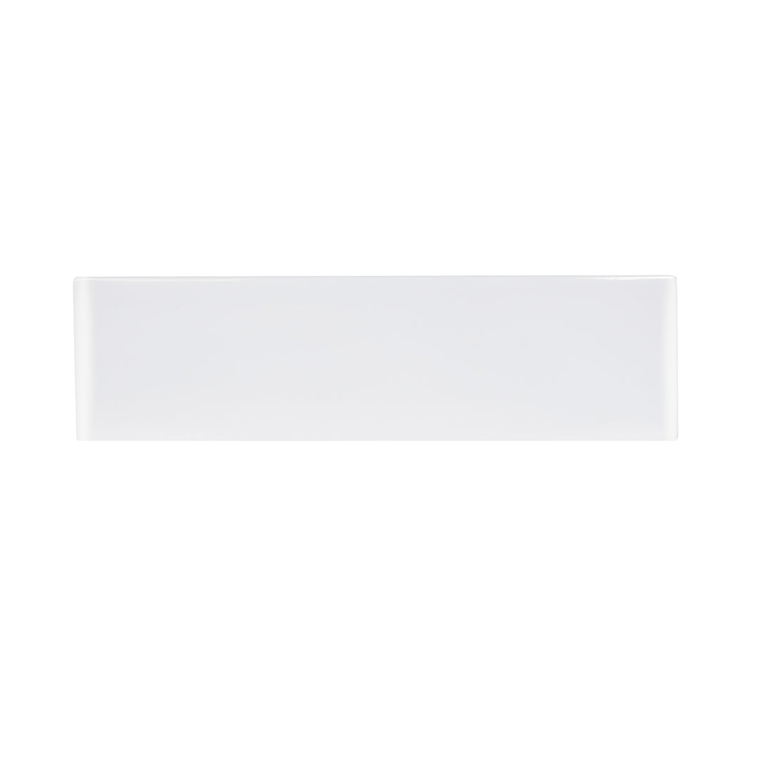 Kosula Glossy White Ceramic Rectangular 36" L x 19.8" W Farmhouse Sink