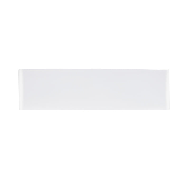 Kosula Glossy White Ceramic Rectangular 36" L x 19.8" W Farmhouse Sink