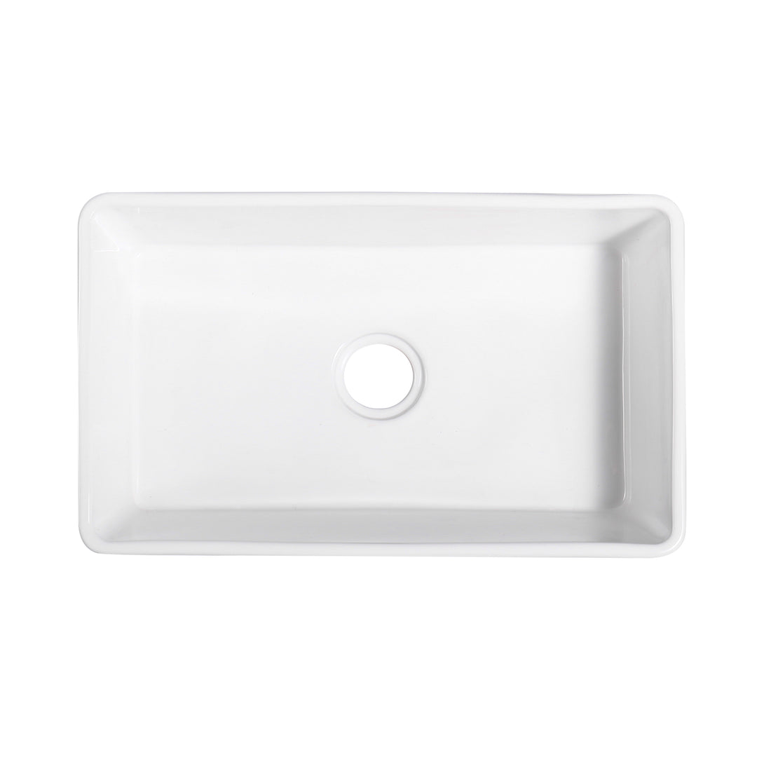 Calabria Porcelain Vitreous China 30" L x 18" W Farmhouse Sink