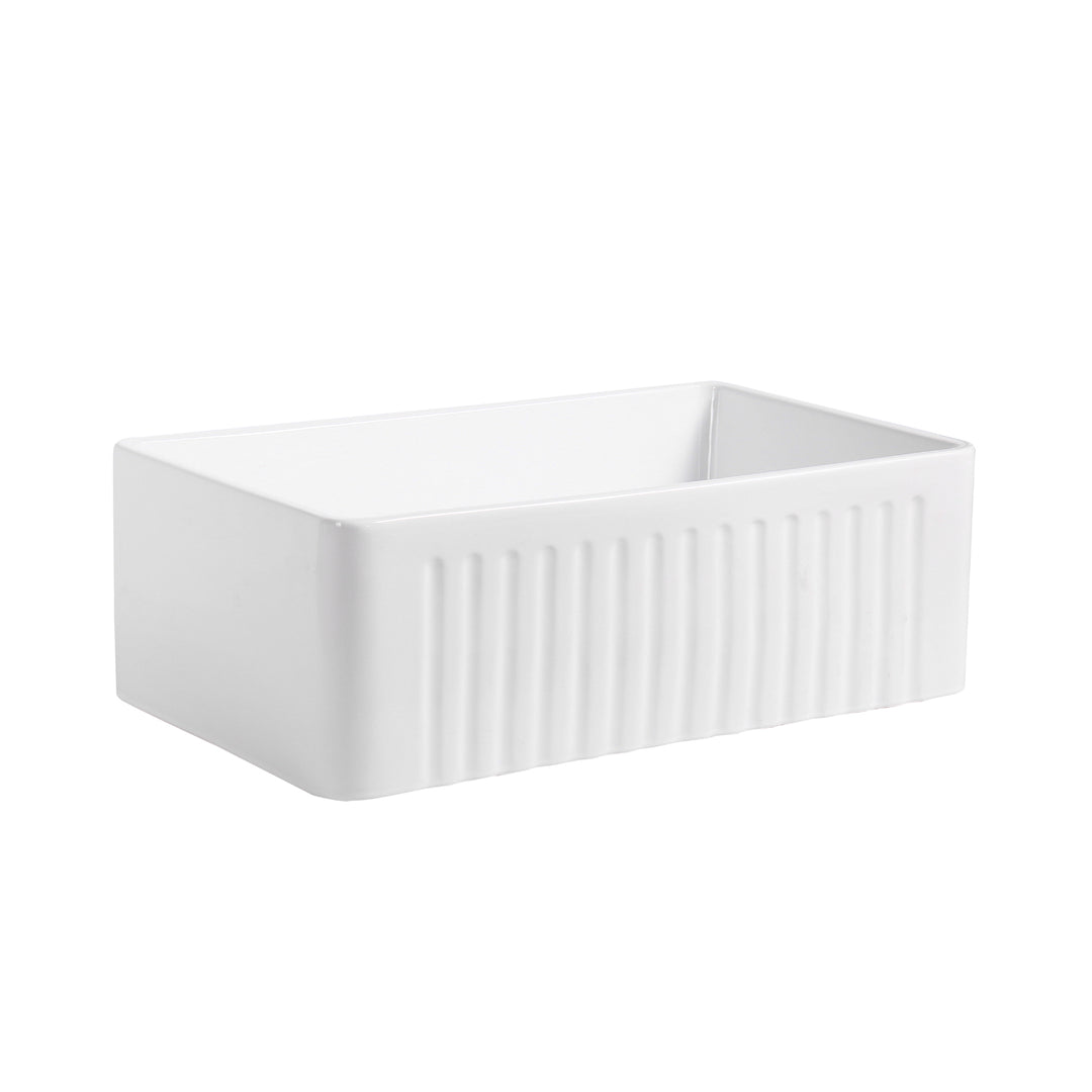 Calabria Porcelain Vitreous China 30" L x 18" W Farmhouse Sink