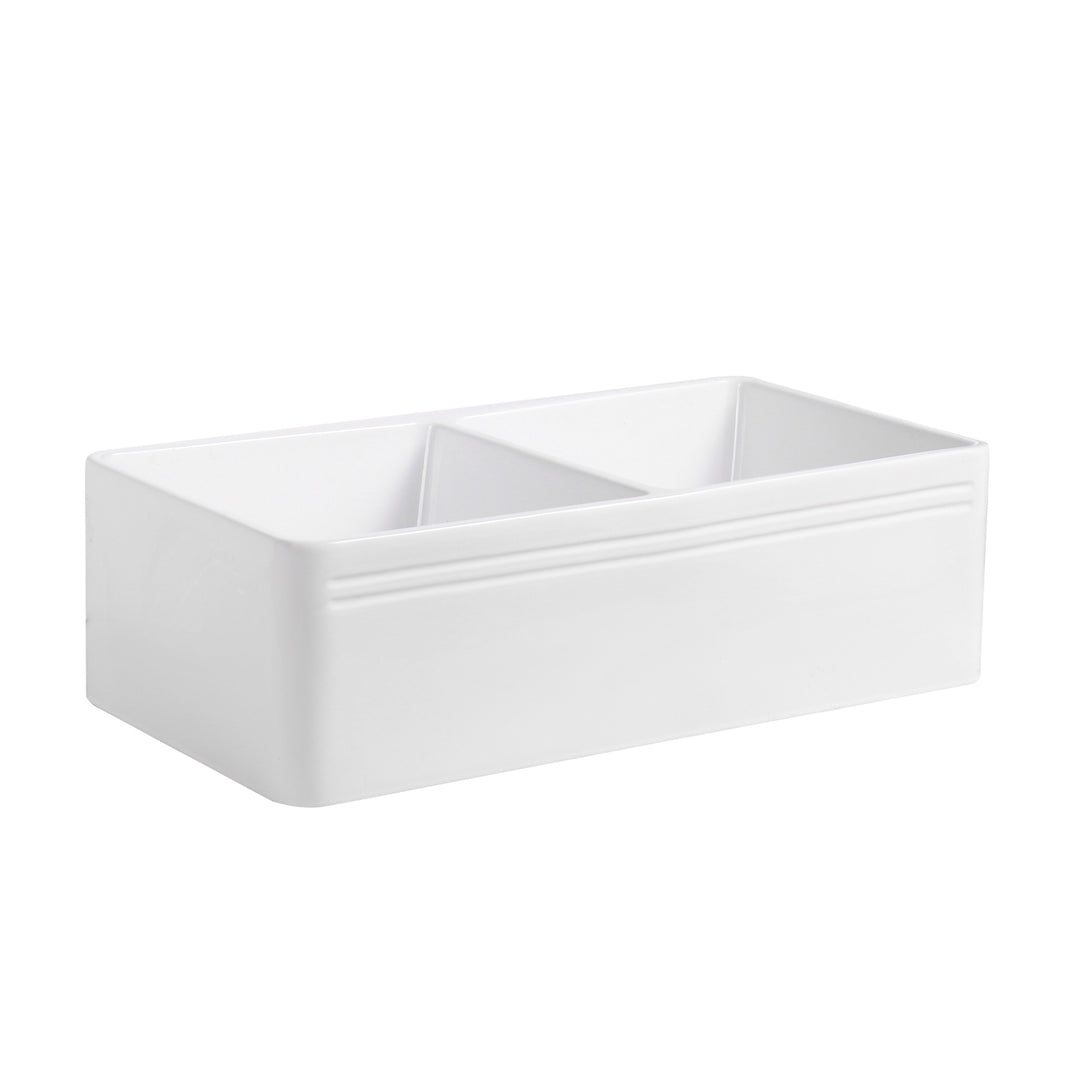Cremona 33" L x 18" W Farmhouse Double Sinks