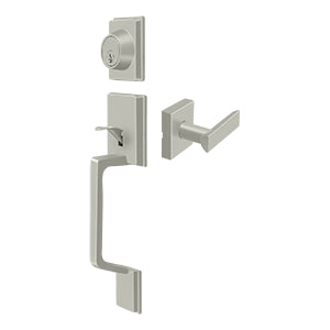 Deltana Architectural Hardware Highgate Handleset with Zinc Livingston Lever Entry