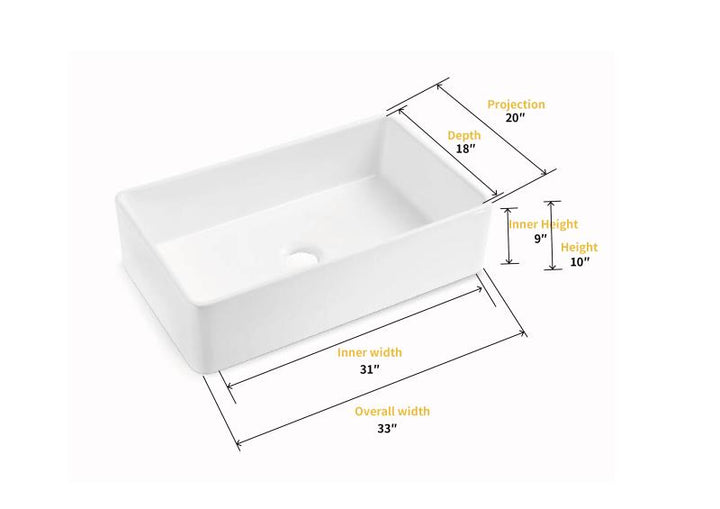 Trento Glossy White Ceramic Rectangular 33" L x 19.7" W Vessel Bathroom Sink